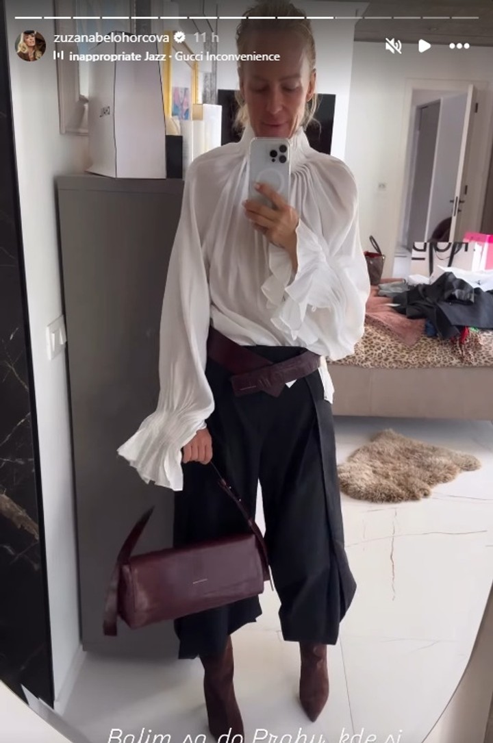 Zuzana Belohorcová, culottes, široké nohavice, móda 